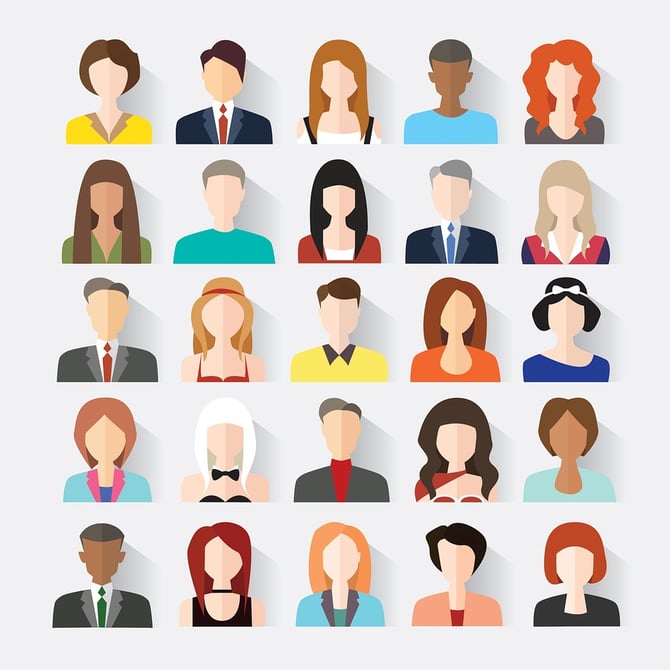Big Set Of Avatars Profile Pictures Flat Icons