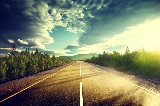 road in mountains