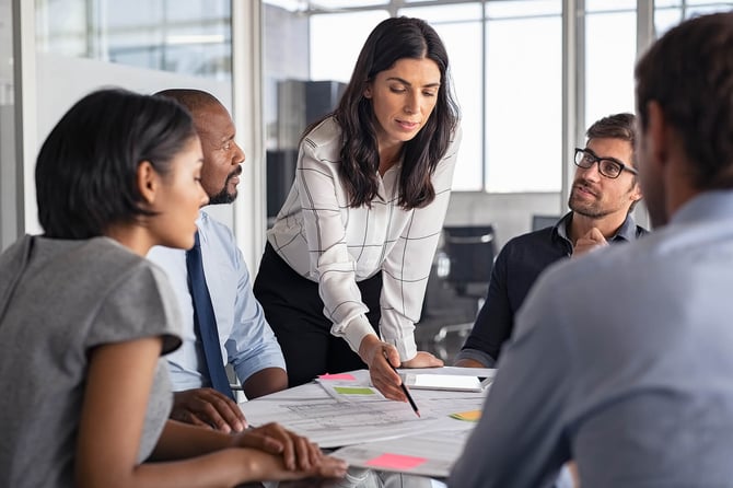 Woman leading a planning meeting